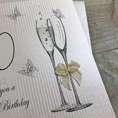 Белые хлопковые открытки BDF60 С поздравлением Вам с замечательным 60-летием Открытка ручной работы Cha 5090₽