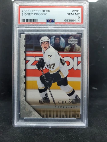 2005-06 Upper Deck Sidney Crosby Young Guns #201 Rookie RC PSA 10 GEM MINT