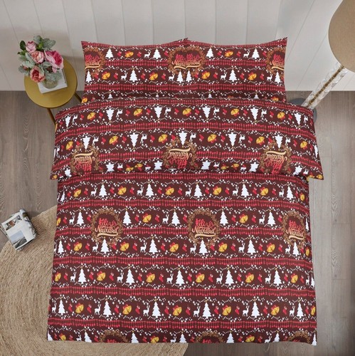 Christmas Father Xmas Duvet Cover Pillow Case Bedding Set Double King sale UK - Picture 14 of 19