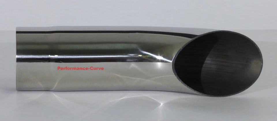 Punta de escape de acero inoxidable - Bajar entrada de 2,25" - Salida de 2,5" - 9" de largo Foto 2 de 2