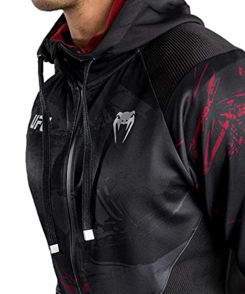 (TG. M) Venum Autnentic Fight Week 2.0, Felpa con Cappuccio da Uomo UFC, Nera, M