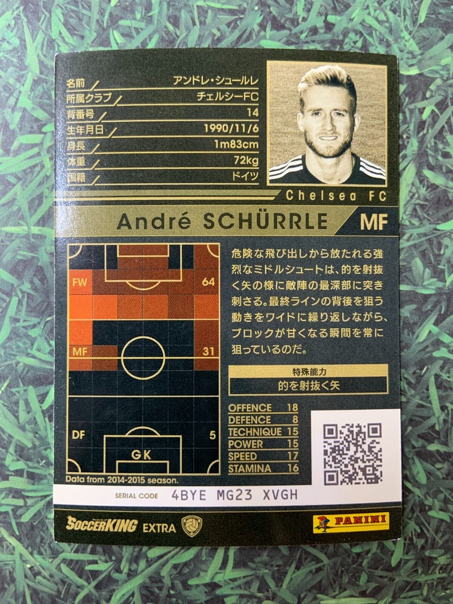 Panini WCCF 2014-15 Andre Schurrle Chelsea FC Refractor Extra
