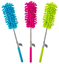 EXTENDABLE TELESCOPIC DUSTER MICROFIBRE CLEANING FEATHER BRUSH WASHABLE 27- 25cm