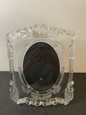 Mikasa Princess Crystal Frosted Ornate Picture Frame Oval 5x7 Photo