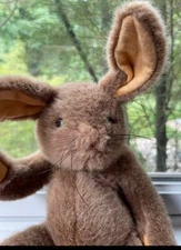 Vintage Creative Marketing Concepts Brown Jointed Plush Bunny Rabbit 