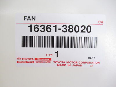 Genuine OEM Toyota Lexus 16361-38020 Engine Cooling Fan Blade | eBay 