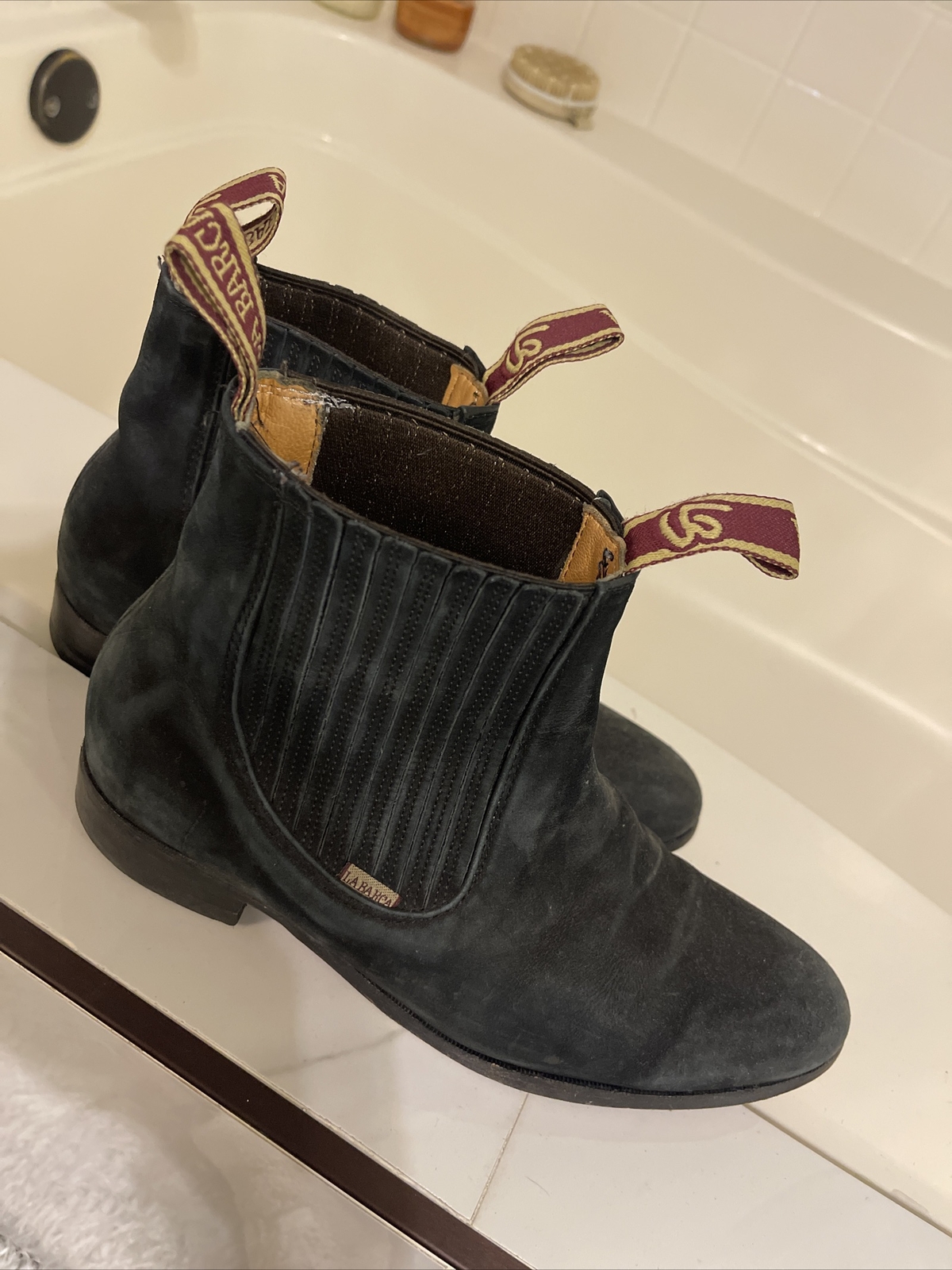Los Altos Boots botines para hombre ~ Chelsea Charro Botin Short Ankle Deer Honey Leather Boots For Men - Short Cowboy - Western Ankle Boots main image 0