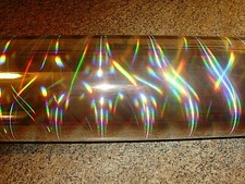 12" x 8" One Sheet SILVER HOLO WAVE Holographic Adhesive Vinyl 17 Colors
