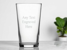 Personalised Engraved Conical Pint Glass 20oz (56cl)
