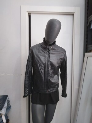 CONBIPEL Genuine Leather Jacket Used Men Man Size L Black XYC874L