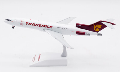 1:200 JC Wings TRANSMILE B727-200F Passenger Airplane Diecast Aircraft Model