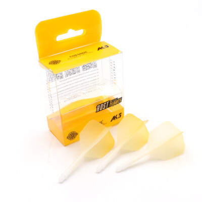 Cuesoul Flights AK5 Shape L Per Freccette – Piuma Integrata Gialla, 80 Mm - 5