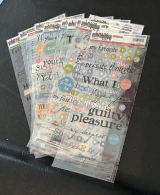EK Success PHRASE CAFE Stickers 12 Different Packs ~U Pick~CHILDHOOD~LOVE~FAMILY