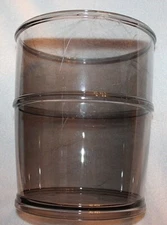 Essential Home Brighton Wastebasket Trash Can - Smoke