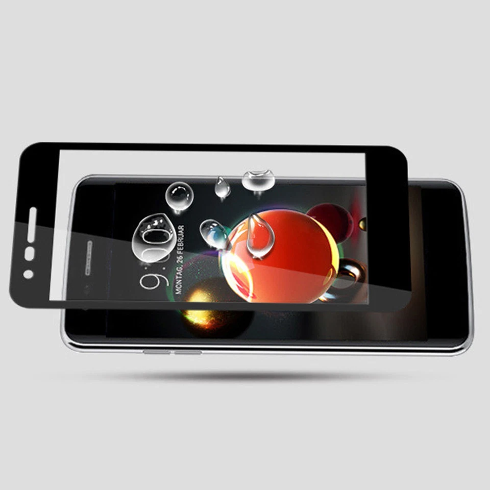 Película protectora de pantalla de vidrio templado completamente cubierta para LG K20 K11 Q8 Q7 Q6 Plus Foto 2 de 4