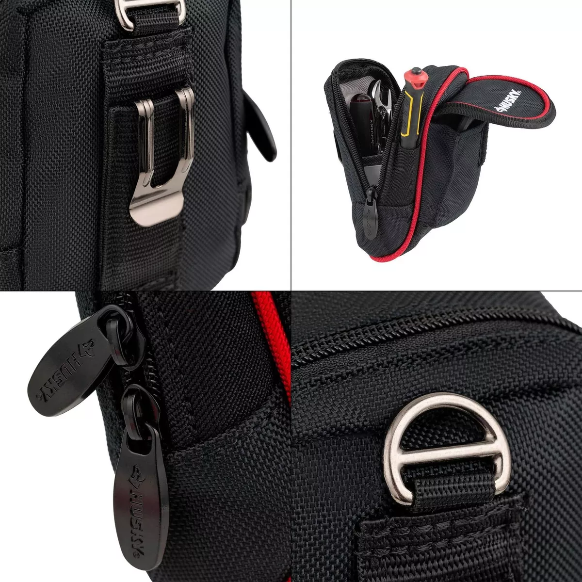 4.5 In. Clip On Tool Belt Pouch Husky Resistant Water Heavy