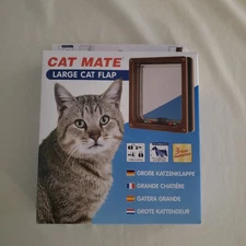 Cat Mate Large 4-Way Locking Cat Flap 221B brown