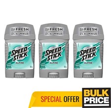 Mennen Speed Stick Alpine Deodorant Fresh Alu-Free 24H Odor Protection 3-Pack