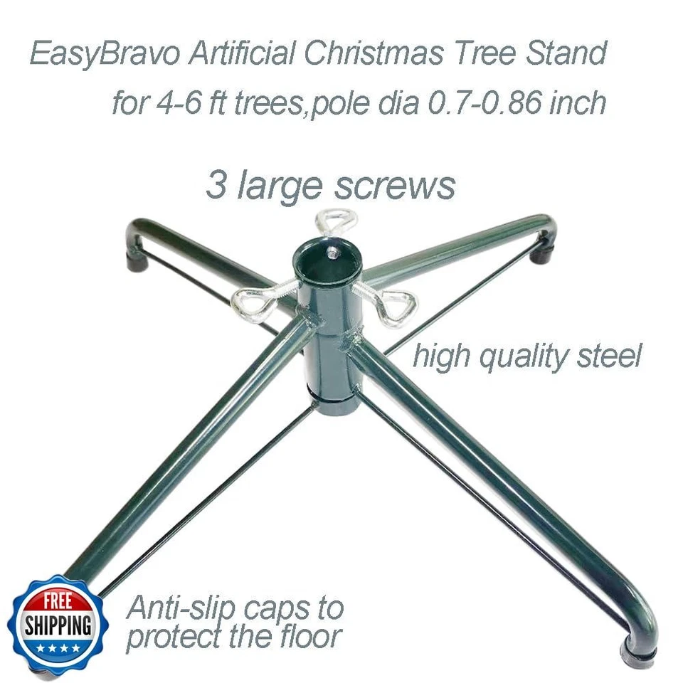 EasyBravo Christmas Tree Stand for 4 to 6 Foot Trees, Fits 0.7-0.86 Inch Pole - Image 4 of 4