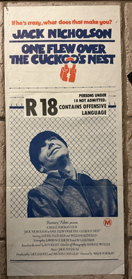 RARE One Flew Over The Cuckoo's Nest 1975 ORIGINAL MOVIE POSTER  JACK NICHOLSON