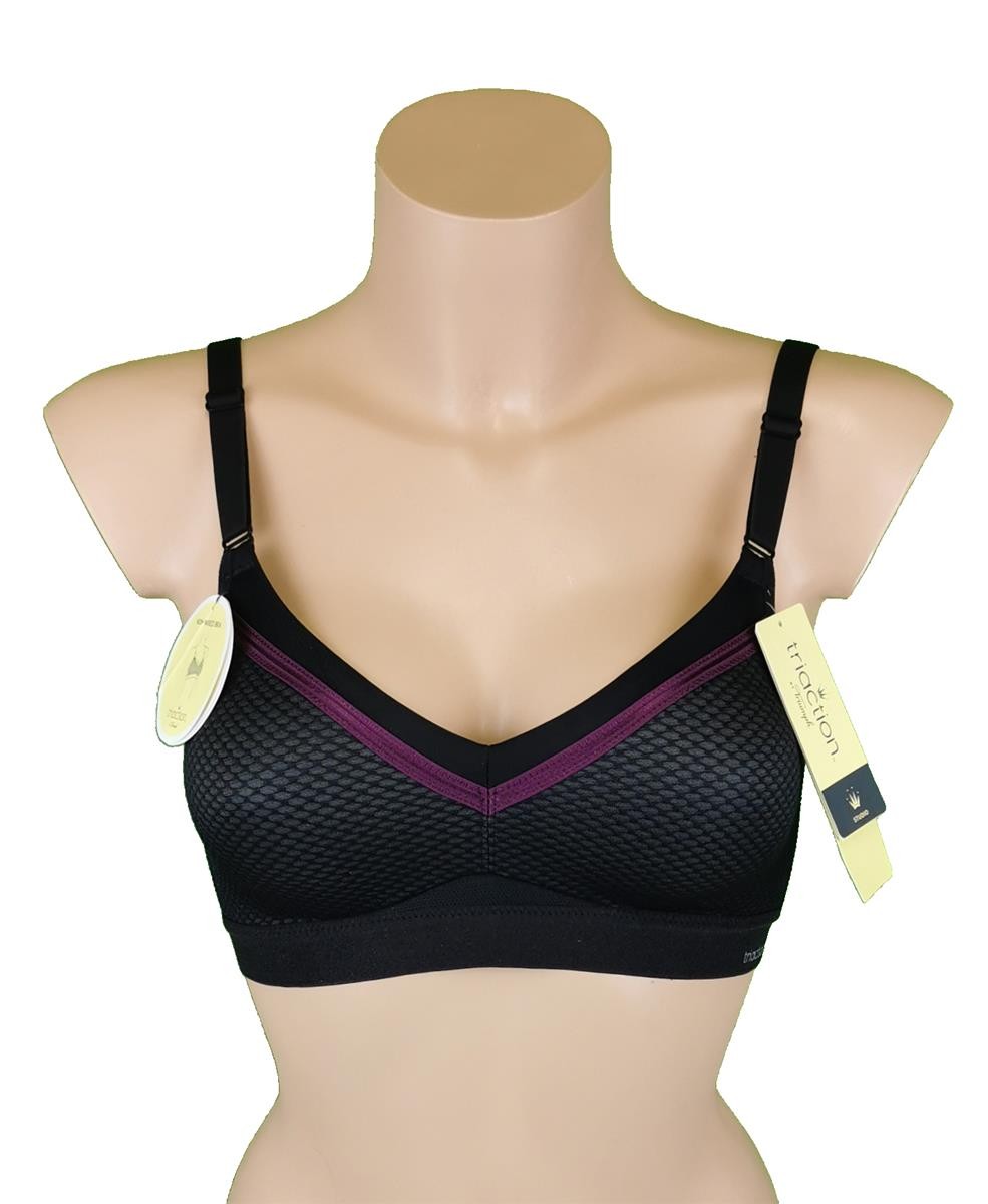 Sujetador deportivo Triumph TriAction Free Motion N negro Black 0004/04 NUEVO 1A
