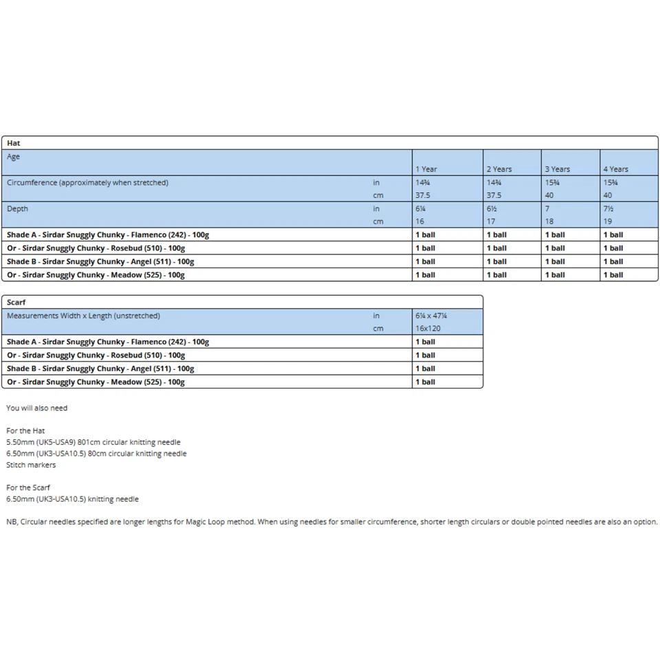 Sirdar Leaflet 2636 - F077 Takk Hat & Scarf Set chunky knitting kids - Image 2 of 2