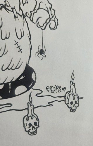 Eric Pigors Hand Drawn Zombie 11" x 14" Signed Art - Picture 2 of 3