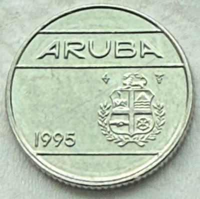 ARUBA KM2 1995 CIRCULATED 10 CENTS COIN