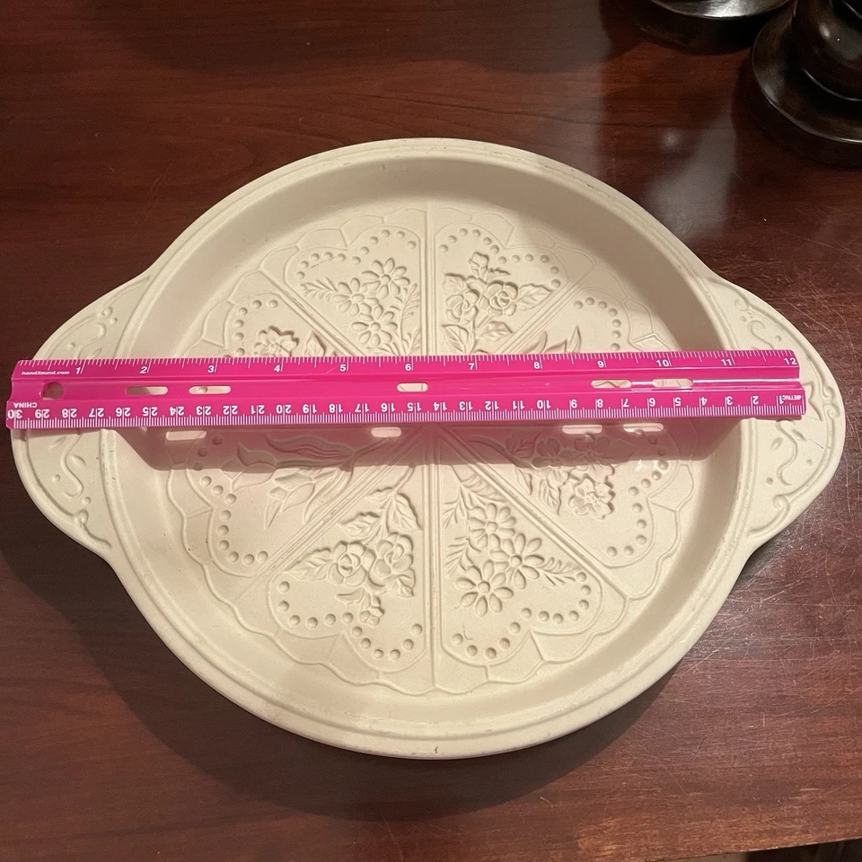 Cardo Vintage 1990 Bolso Marrón Arte Galletas Pan Corto Molde Gres Bandeja para Hornear Foto 4 de 4