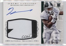2015 Panini National Treasures College 95/99 Jeremy Langford #320 Auto 7eo