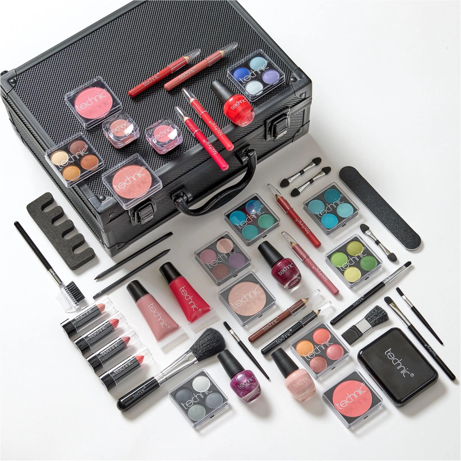 Technic Super Beauty Case – All-in-One Portable Makeup & Nail Kit with 48 Pcs
