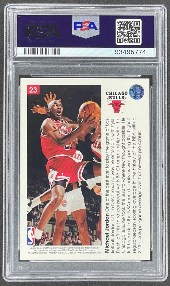 1993 UPPER DECK PRO-VIEW 3D #23 MICHAEL JORDAN PSA 10 - Image 3 of 4