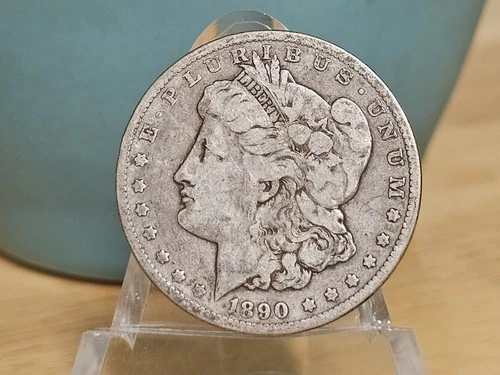 1890-CC Morgan Silver Dollar VG Nice Coin