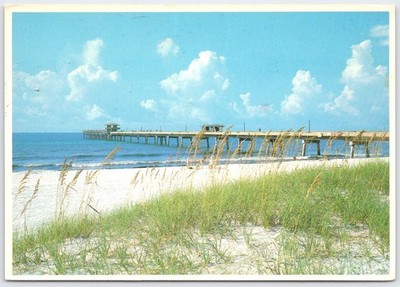 Fort Walton Beach Florida Okaloosa Island Deep Sea Fishing Pier Postcard