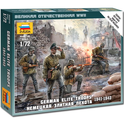 Zvezda 6180 - 1/72 Wargame Addon German Elite Troops 1939-1943 - New - Image 4