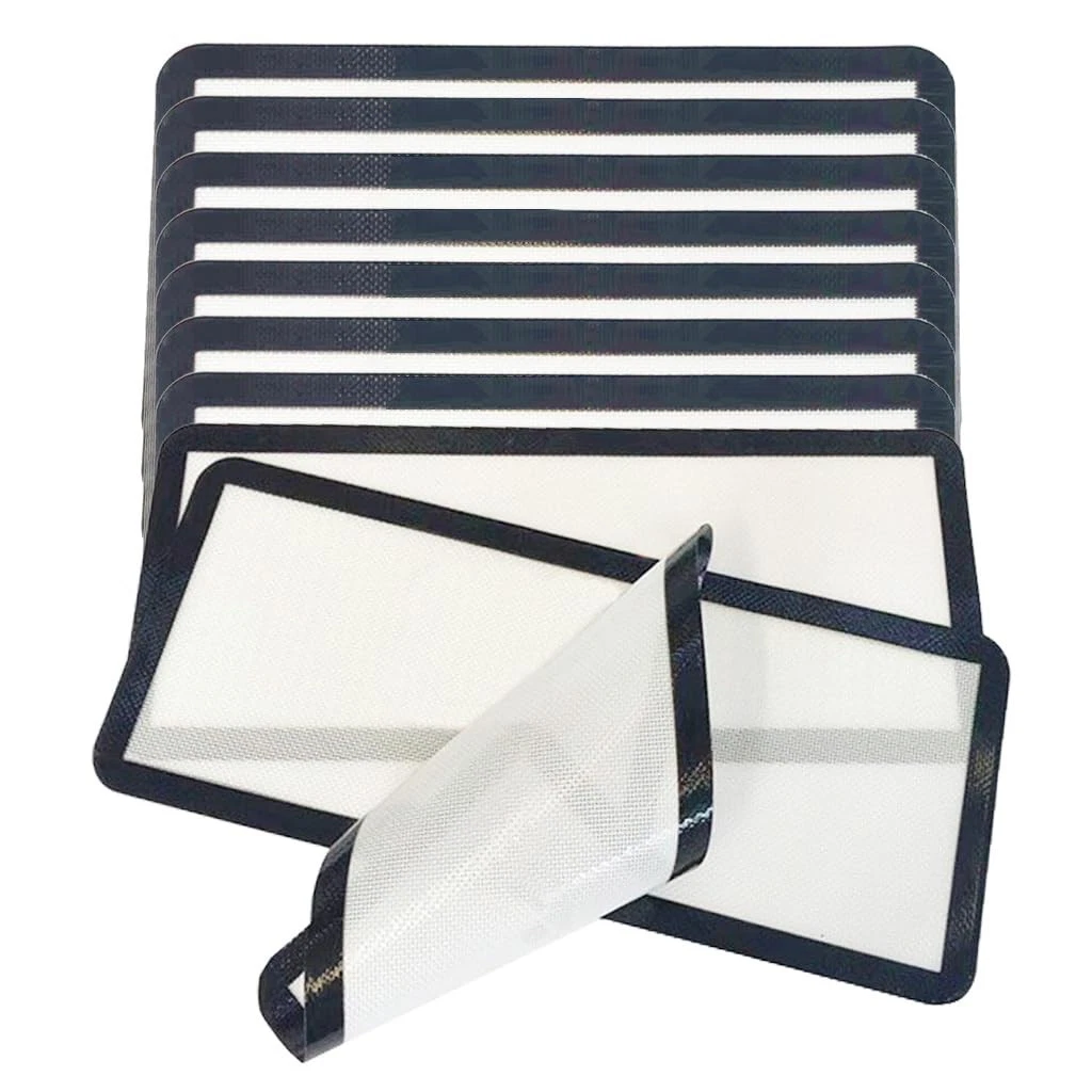 10 Pcs Medium Silicone Mats – Reusable Baking Sheet Liners, Compatible with F...