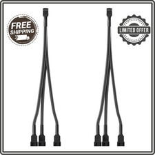3 Way PWM Fan Splitter Cable, 2 Pcs 4 Pin Splitter, Header...