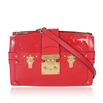 Louis Vuitton Cherry Monogram Vernis Trunk Clutch Bag, Rot Patentleder