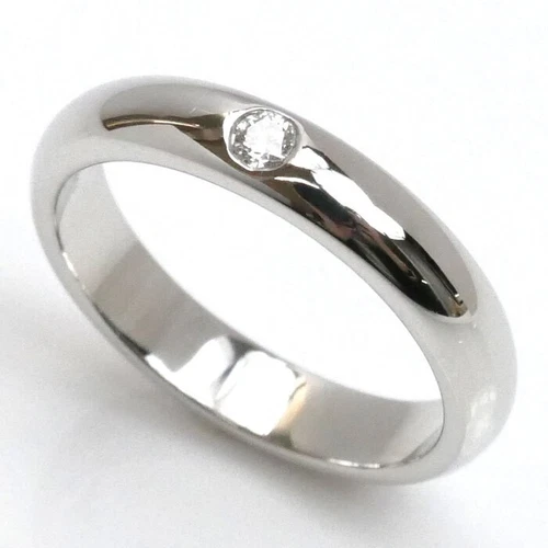 Fede nuziale classica Cartier diamante Pt950 US#4 75~5 P0032726