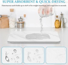 Stone Dish Drying Mat for Kitchen Counter Fast Drying Non Slip Absorbent