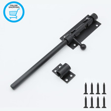 245Mm(10″) Heavy Duty Slide Gate Latch Bolt Safety Door Lock with Padlock Hole, 