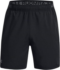 NWT Men's 2XL Under Armour 6" Vanish Wvn Graphic Shorts Black Fitted 1379280 $55