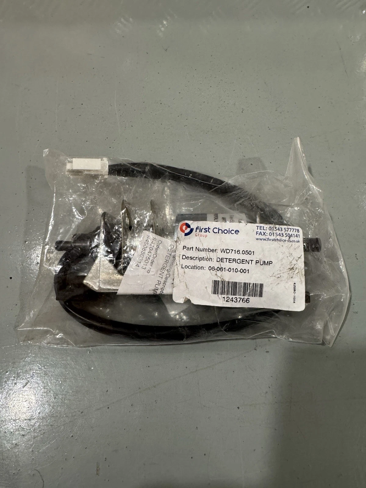 First Choice Wexiodisk Detergent Pump - WD716.0501 Brand New