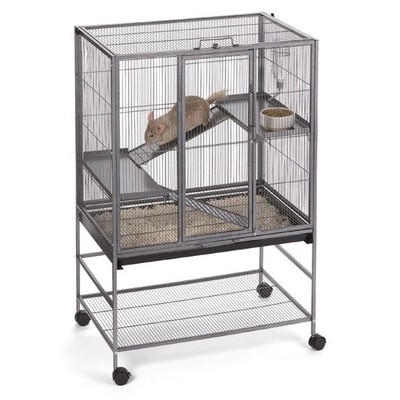Full Cheeks Chew-Proof City Loft Large 2-Tier Cage for Chinchilla/Ferret