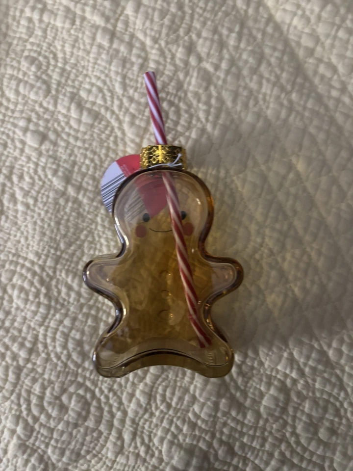 NOVO Merry Moments Gingerbread Man Ornamento Copo Sipper com Palha Aldi VIRAL - Imagem 2 de 2