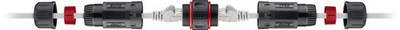 Outdoor (IP68) RJ45 Netzwerkkabel-Verbinder, CAT 6, staub- und wasserdicht