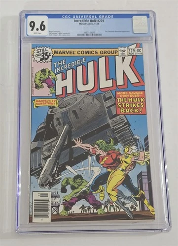 S-880 VINTAGE 1978 MARVEL COMICS INCREDIBLE HULK #229 CGC GRADED 9.6