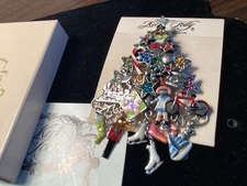 KIRKS FOLLY A CHILDS DREAM CHRISTMAS PIN/ENHANCER SILVER TONE