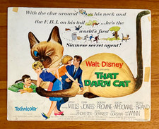 1965 Walt Disney That Darn Cat Original Lobby Card Complete Set of 8