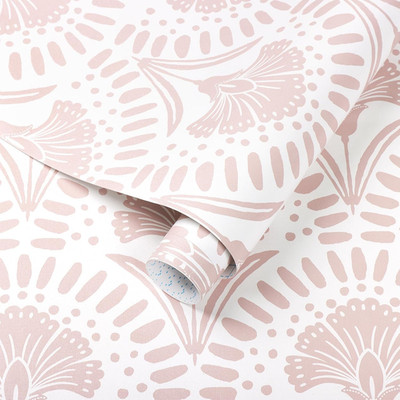 Floral Wallpaper White and Pink Wall Paper Peel and Stick Modern Contact Paper R